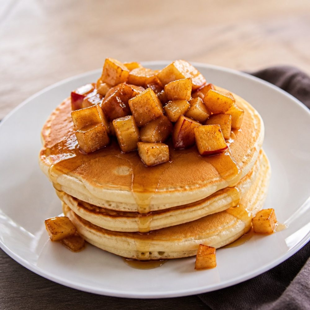 pancake con mele caramellate